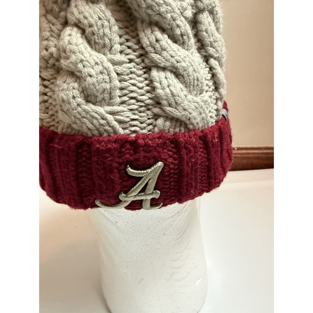 Alabama Crimson Tide NCAA " Barometer " Cuffed with Pom Knit Hat - Picture 4 of 7